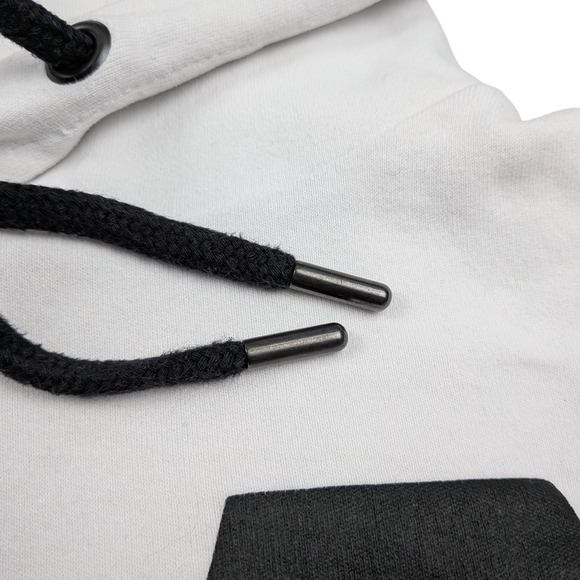 Ivy Park Cropped Hoodie Women's Medium Black White Baggy Streetwear Casual - Picture 5 of 14